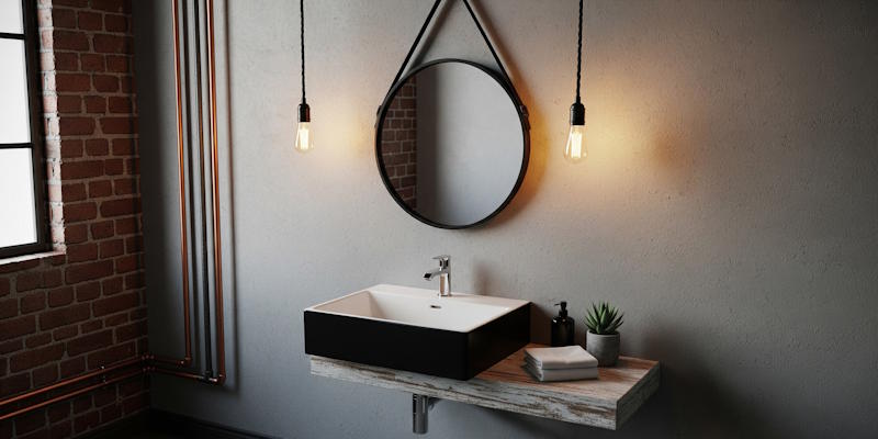 Illustration of a wall-hung basin